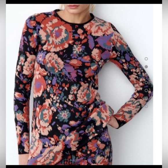 Zara Floral knit top and pant - Picture 3 of 6